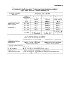 Приложение №4  Ставки, используемые при расчете вознаграждения за публичное исполнение Фонограмм,
