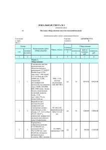 ЛОКАЛЬНАЯ СМЕТА № 1