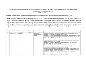 (научно-исследовательской) деятельности по ООП 050203.65