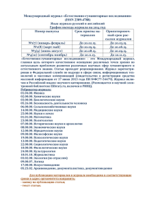 Международный журнал «Естественно