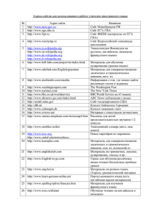 Адреса сайтов для использования в работе учителем