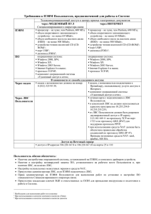 Требования к ПЭВМ Пользователя, предназначенной для