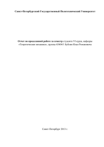 Санкт-Петербургский Государственный Политехнический Университет  Отчет по проделанной работе за семестр