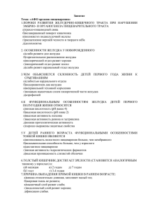 Тема: «АФО органов пищеварения