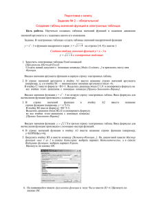 Подготовка к зачету Задание № 2 – обязательное! Создание