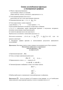 Схема исследования функции и построения графика