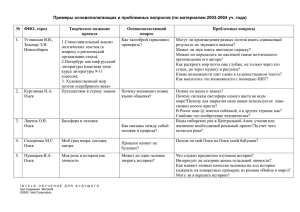 Примеры основополагающих и проблемных вопросов