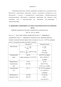 Лекция № 2.