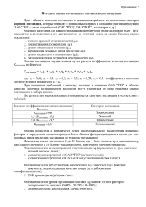 Методика оценки поставщиков