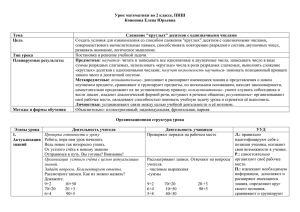 Урок математики во 2 классе. Разработчик