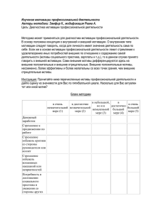 профессиональная мотивация