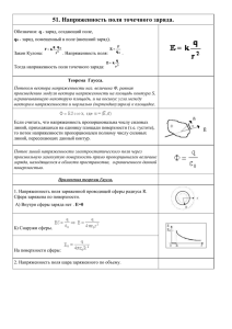 51. Напряженность поля точечного заряда.