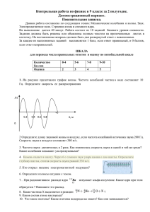 Контрольная работа по физике в 9 классе за 2 полугодие.