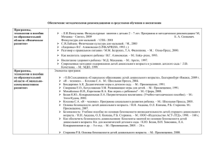 Список методических материалов