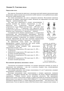 Лекция 21. Генетика пола