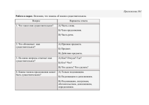 Приложение №1 Работа в парах Вопрос Варианты ответа