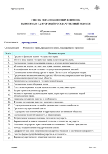 Теория государства и права, все профили, бакалавриат