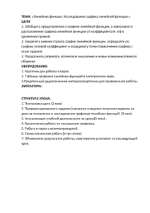 ТЕМА ЦЕЛИ 1. Обобщить представления о графике линейной функции, о зависимости k