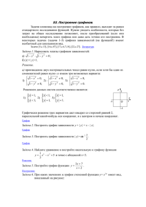 Построение графиков функций.