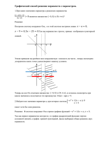 Графический способ решения неравенств с параметром