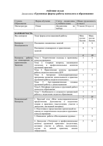 Дисциплина «Групповые формы работы психолога в образовании