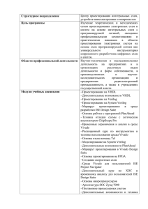 Структурное подразделение Центр  проектирования  интегральных  схем,