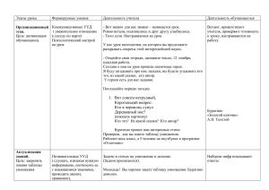 Этапы урока Формируемые умения Деятельность учителя