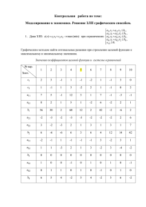 Контрольная работа по теме: Моделирование в экономике