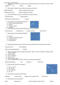 ТЕСТ Теория по теме «Векторы»