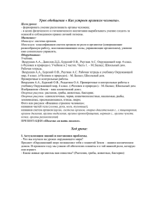 Урок обобщения « Как устроен организм человека».