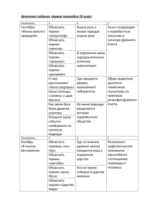 Зачетные задания  первое полугодие 10 класс Сентябрь Объяснить Какую роль в