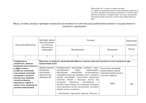 КРИТЕРИИ ОЦЕНКИ РЕЗУЛЬТАТИВНОСТИ И КАЧЕСТВА ТРУДА