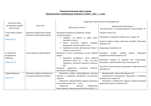 Технологическая карта урока Правописание чередующих