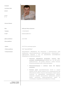 European curriculum vitae format