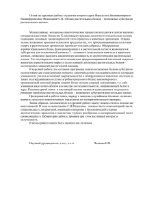 Отзыв на курсовую работу студентки второго курса