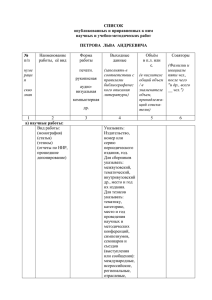 СПИСОК опубликованных и приравненных к ним научных и учебно-методических работ