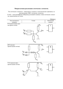 Микросхемная реализация логических элементов