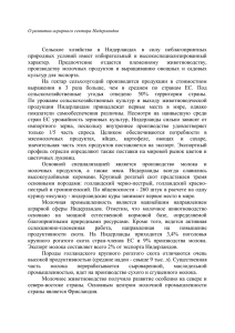 О развитии аграрного сектора Нидерландов Сельское хозяйство