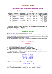 Подгруппа хрома