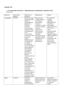 ОРГАНИЧЕСКИЕ СОЕДИНЕНИЯ В ВОЕННОМ ДЕЛЕ