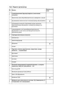 Тест. Педагог-организатор
