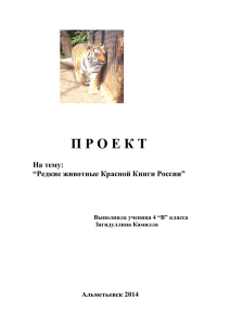 Редкие животные Красной Книги России