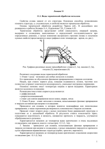 Свойства  сплава  зависят  от  его ... изменять структуру, а, следовательно, и свойства является термическая обработка. Лекция 11