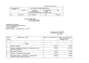 БУХГАЛТЕРСКИЙ БАЛАНС НА 01.04.2012 года