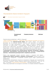 Образ желаемого будущего - Актуальные управленческие