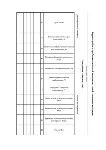 Журнал учёта потребления тепловой энергии системой