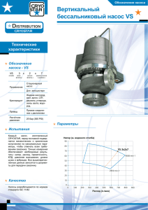 Вертикальный бессальниковый насос VS