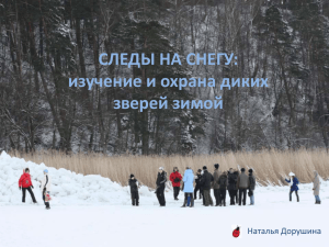 СЛЕДЫ НА СНЕГУ: изучение и охрана диких зверей зимой