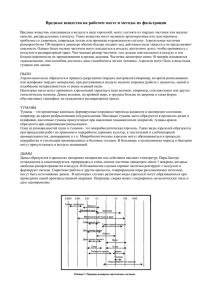 Вредные вещества на рабочем месте и методы их фильтрации