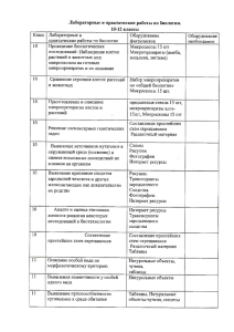 Лабораторные и практические работы по биологии. 10